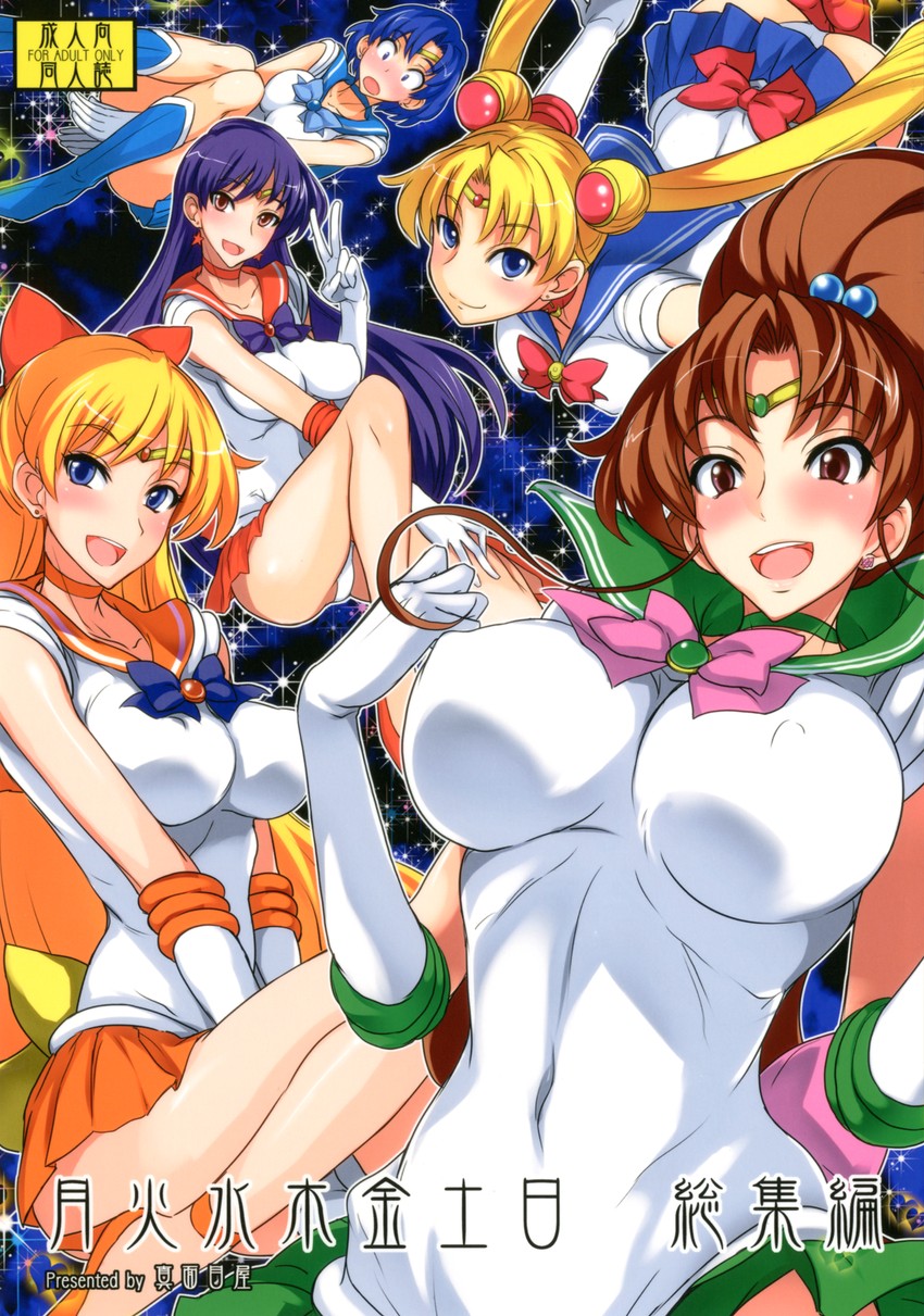 tsukino usagi, sailor moon, mizuno ami, aino minako, hino rei, and 5 more (bishoujo senshi sailor moon) drawn by isao