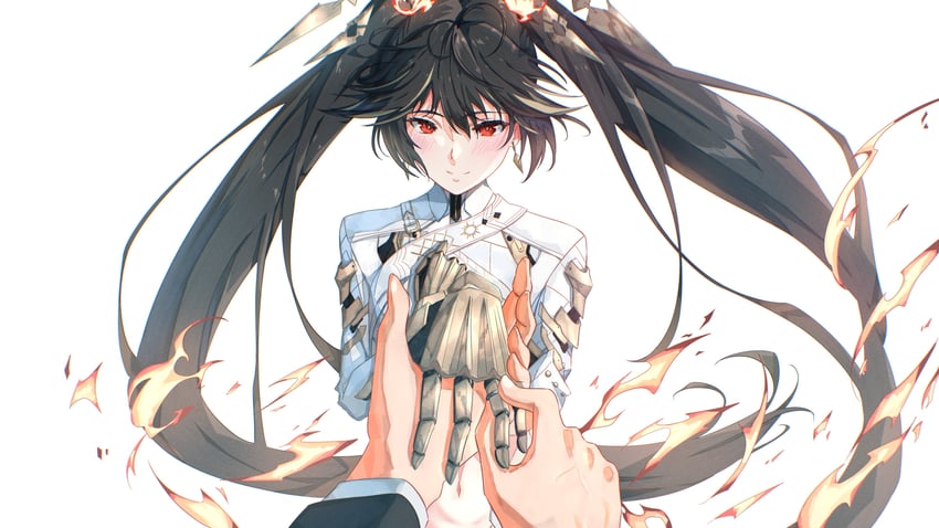 lucia, commandant, and lucia: pyroath (punishing: gray raven) drawn by shidoni