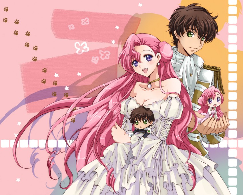 kururugi suzaku and euphemia li britannia (code geass) drawn by akina_tsukako