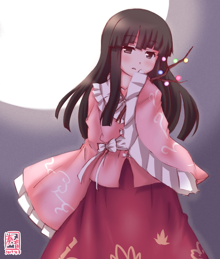 houraisan kaguya and hatsuyuki (touhou and 1 more) drawn by kanon_(kurogane_knights)