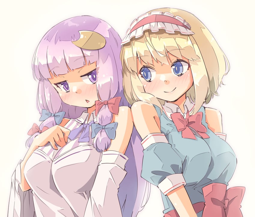 alice margatroid and patchouli knowledge (touhou) drawn by arnest ...