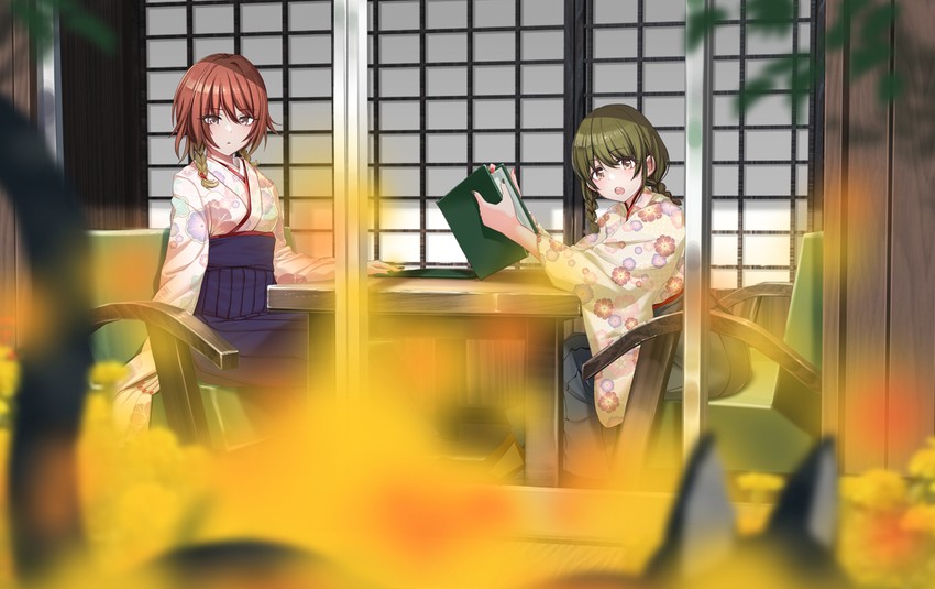 nanakusa nichika and aketa mikoto (idolmaster and 1 more) drawn by o_(rakkasei)