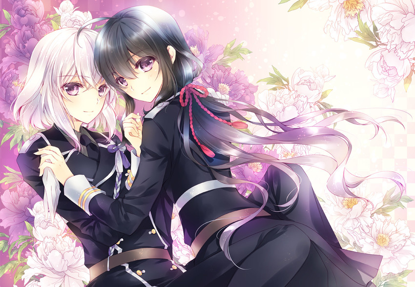 namazuo toushirou and honebami toushirou (touken ranbu) drawn by hayase_akira