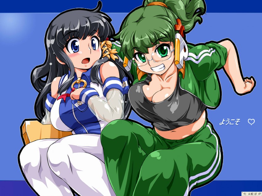 xp-tan and homeko (os-tan and 2 more) drawn by toushi_ryoku