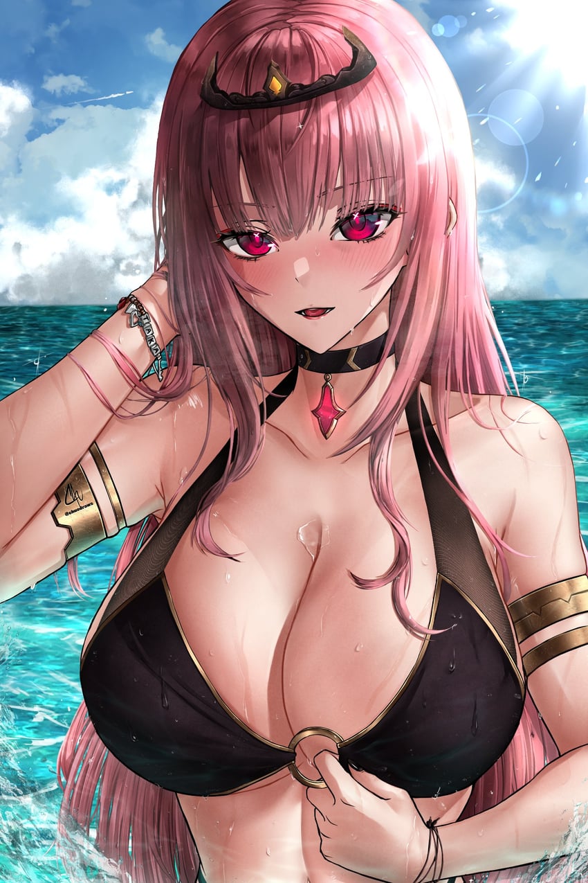 mori calliope (hololive and 1 more) drawn by chu-e