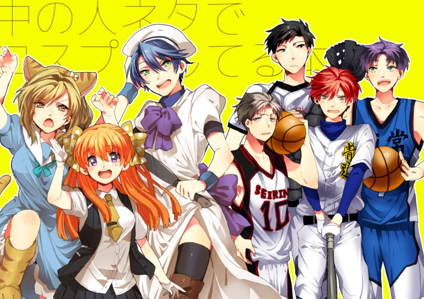 ryuuguu rena, nowaki, sakura chiyo, kise ryouta, kagami taiga, and 16 more (kantai collection and 6 more) drawn by takumi_(scya)