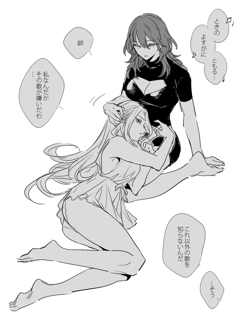 female byleth and edelgard von hresvelg (fire emblem and 1 more) drawn by mizuno_(iori-amu)