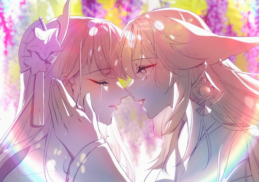 raiden shogun and yae miko (genshin impact) drawn by sugarcanedove