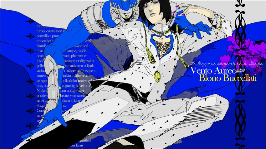 bruno bucciarati and sticky fingers (jojo no kimyou na bouken and 1 more) drawn by mzet