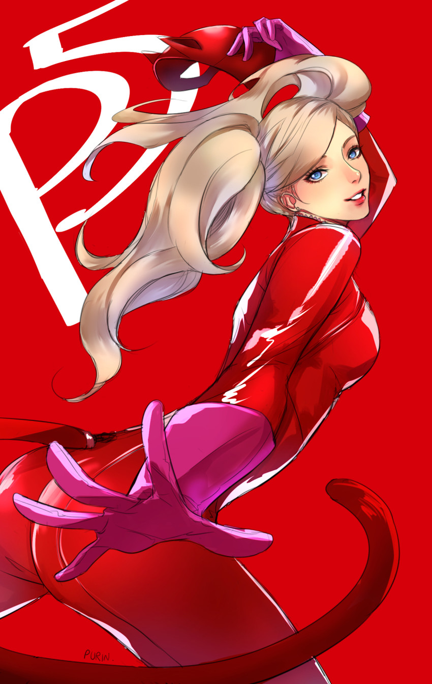takamaki anne and panther (persona and 1 more) drawn by purinrin001
