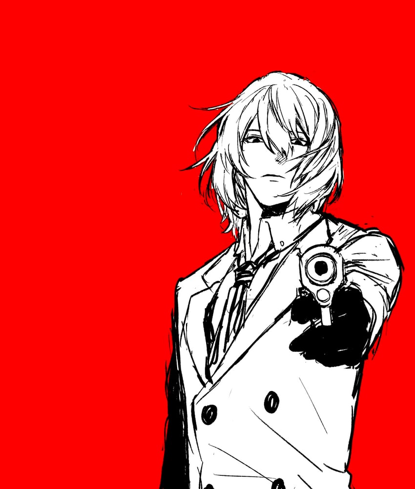 akechi gorou (persona and 1 more) drawn by kaisen_(kaisen_inari)
