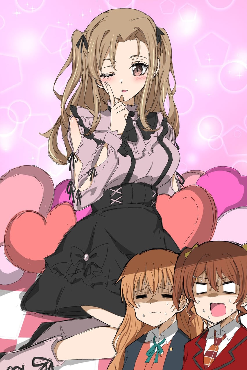 konoe kanata, konoe haruka, and konoe kanata/haruka's mother (love live! and 1 more) drawn by amatume111