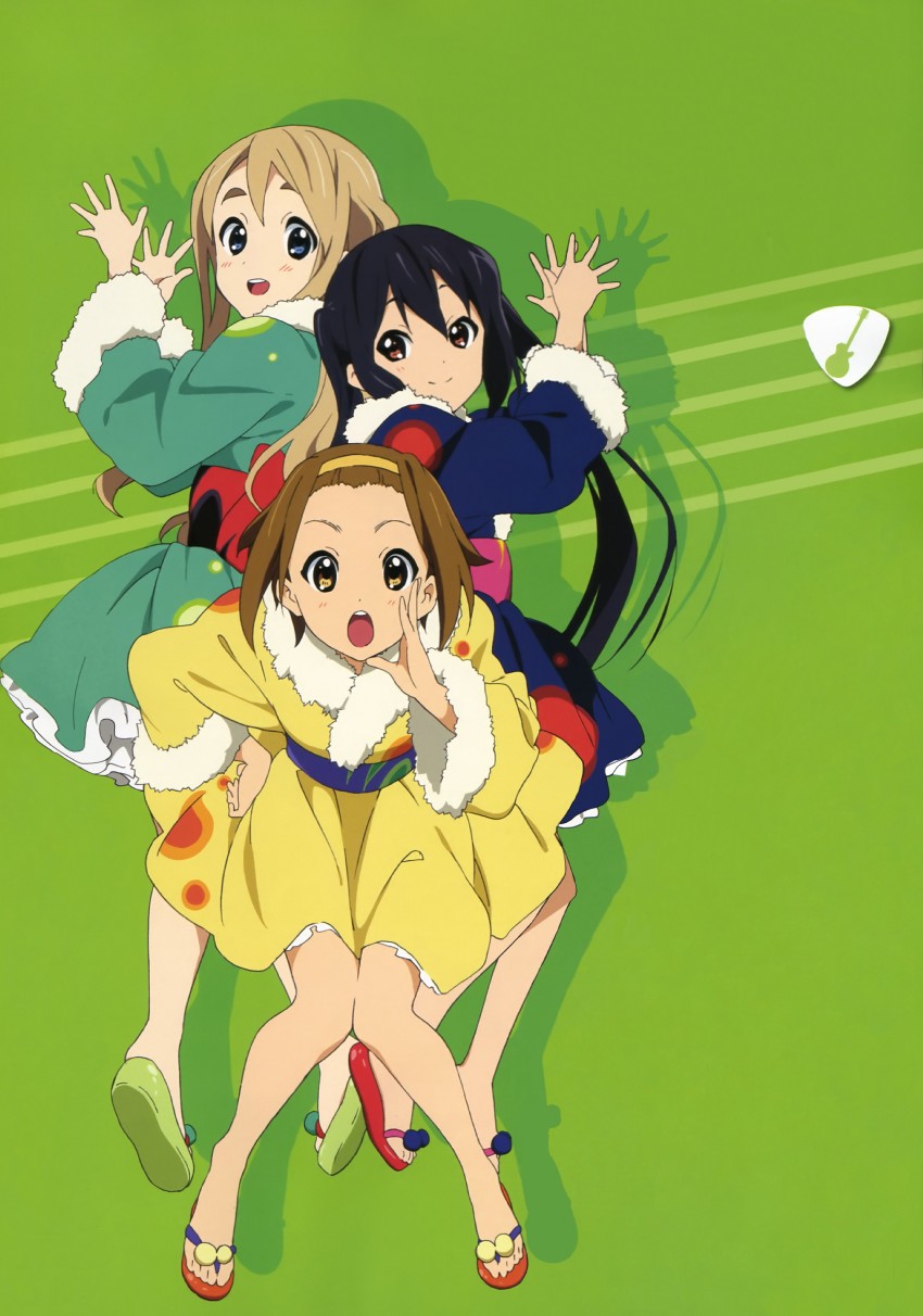 nakano azusa, tainaka ritsu, and kotobuki tsumugi (k-on!) drawn by horiguchi_yukiko