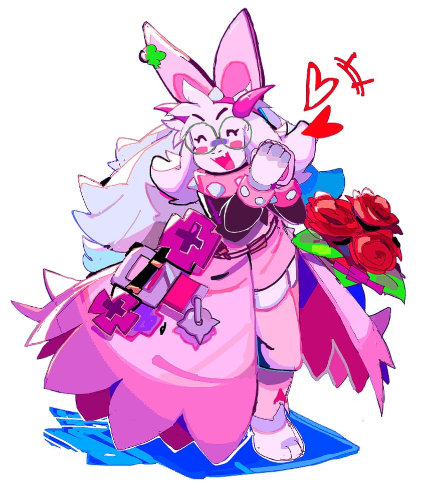 elphelt valentine and ralsei (guilty gear and 1 more) drawn by tierrlist