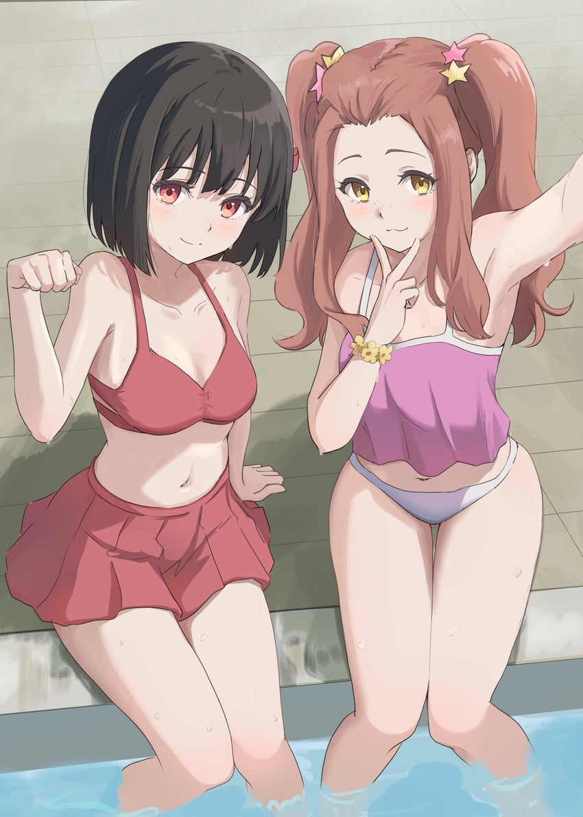 hisaishi kanade and kenzaki ririka (hibike! euphonium) drawn by casyu_nut