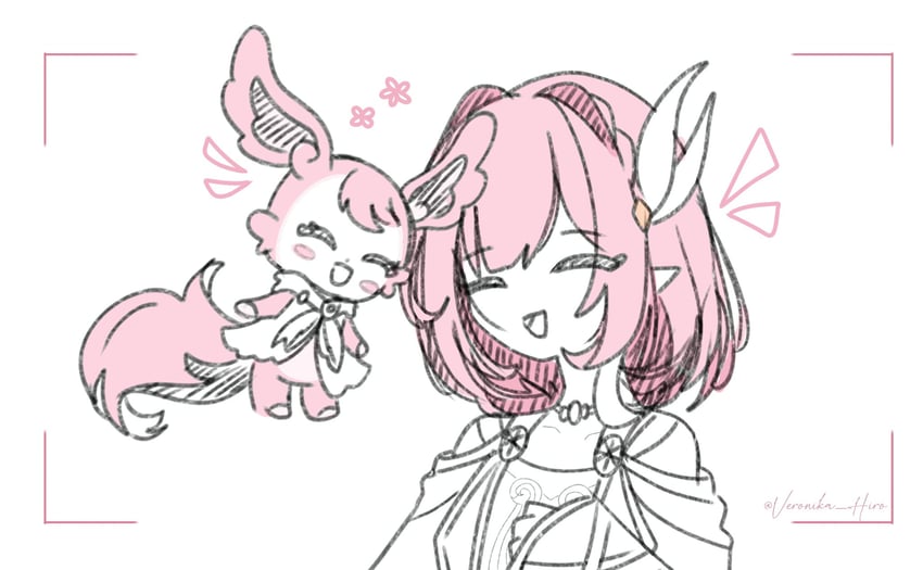 cyrene and mem (honkai and 1 more) drawn by veronika_hir0