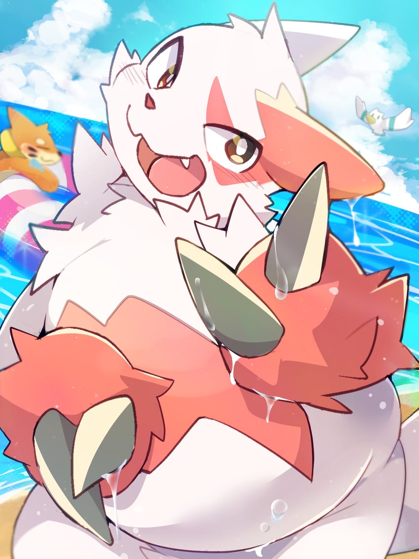 wingull, zangoose, and buizel (pokemon) drawn by night_owl_zz