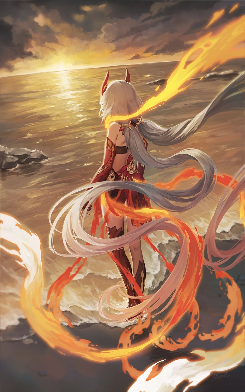 fu hua (honkai and 1 more) drawn by maoh_yueer