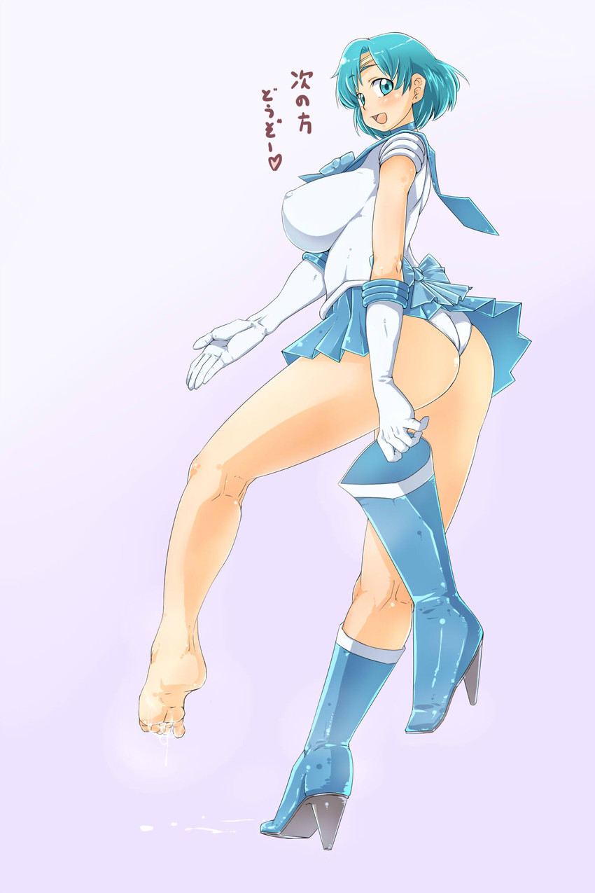 mizuno ami and sailor mercury (bishoujo senshi sailor moon) drawn by warumono_tomii