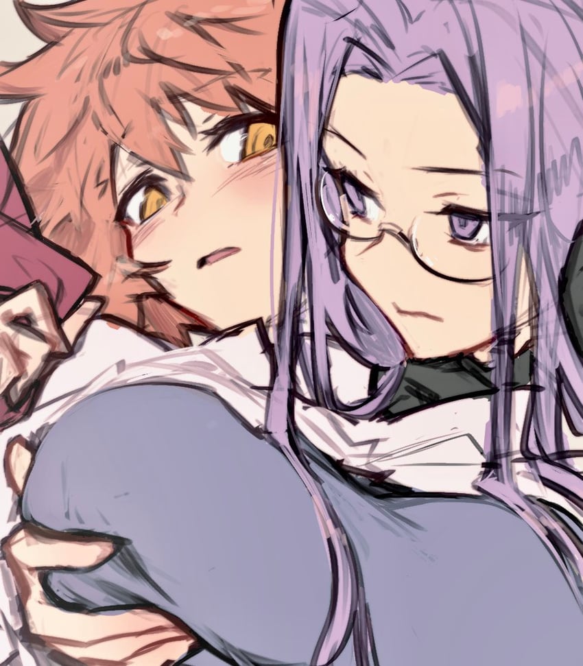 emiya shirou and medusa (fate and 1 more) drawn by hanahiyo_(hoimin)