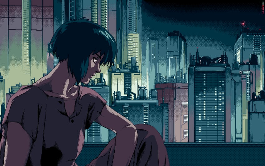 kusanagi motoko (ghost in the shell) drawn by j.raido