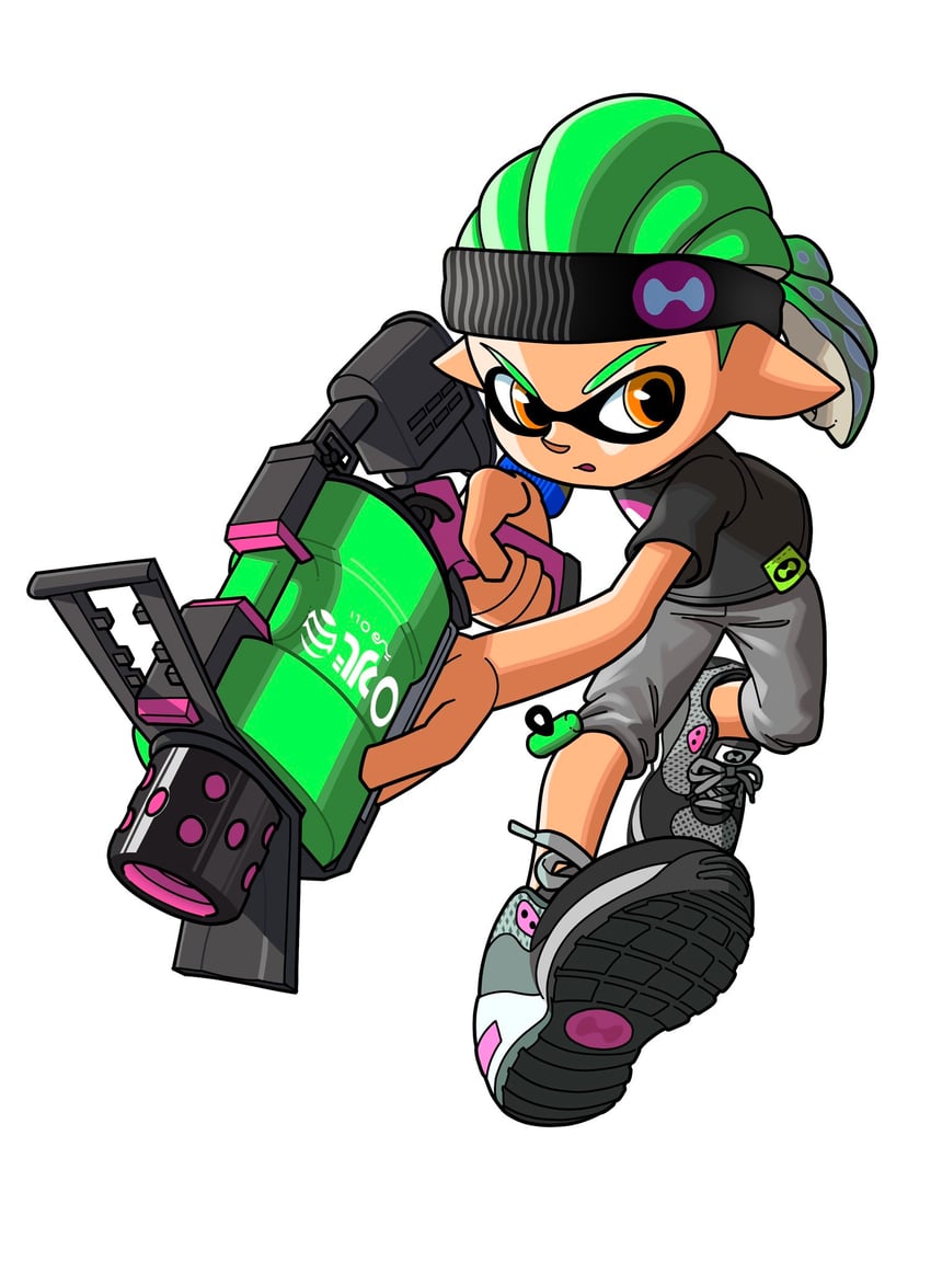 inkling player character and inkling boy (splatoon and 1 more) drawn by xdies_ds