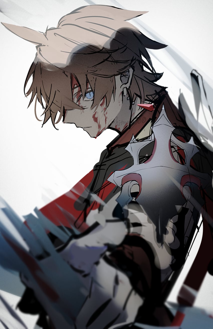 tartaglia (genshin impact) drawn by hitoyuki_00