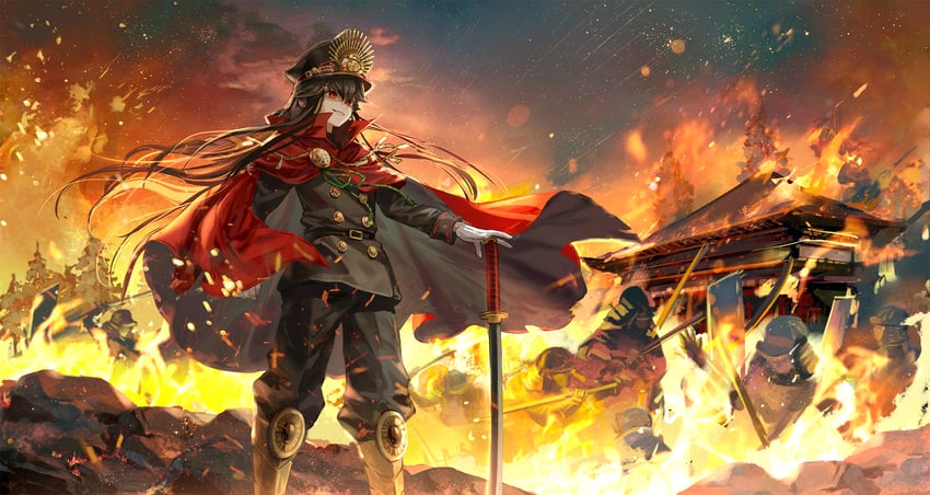oda nobunaga (fate and 1 more) drawn by achyue