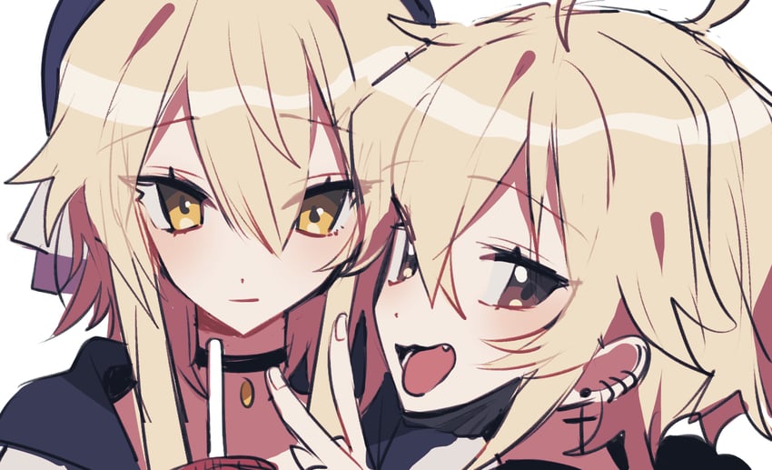 envy elika and levi shione (original) drawn by koyashaka