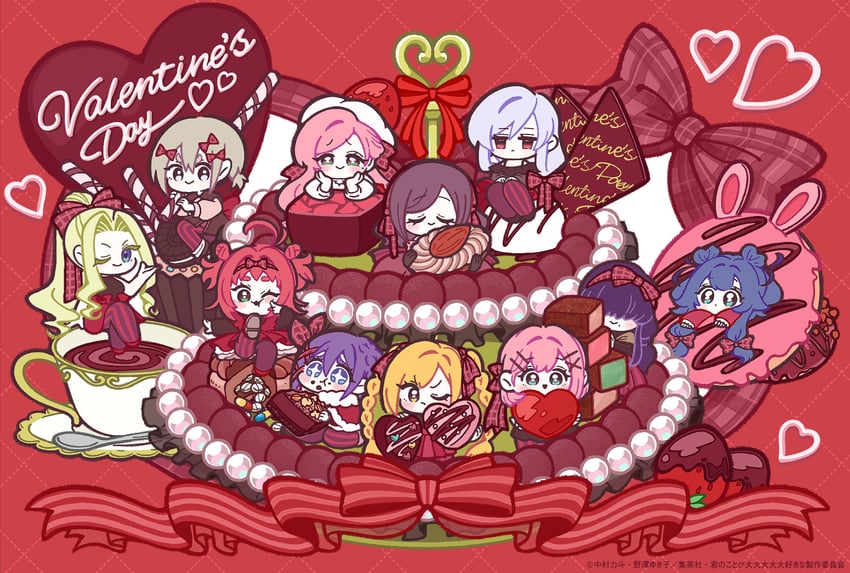 hanazono hakari, inda karane, yoshimoto shizuka, eiai nano, hanazono hahari, and 6 more (kimi no koto ga dai dai dai dai daisuki na 100-nin no kanojo)