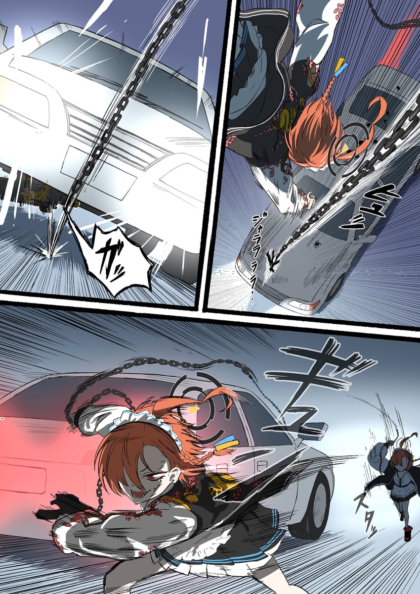 neru (blue archive and 2 more) drawn by bindonkan