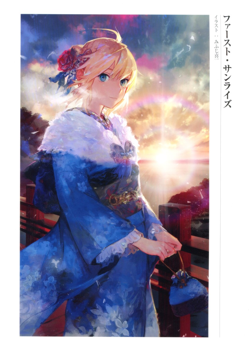 artoria pendragon and saber (fate and 1 more) drawn by mifuji_kiichi