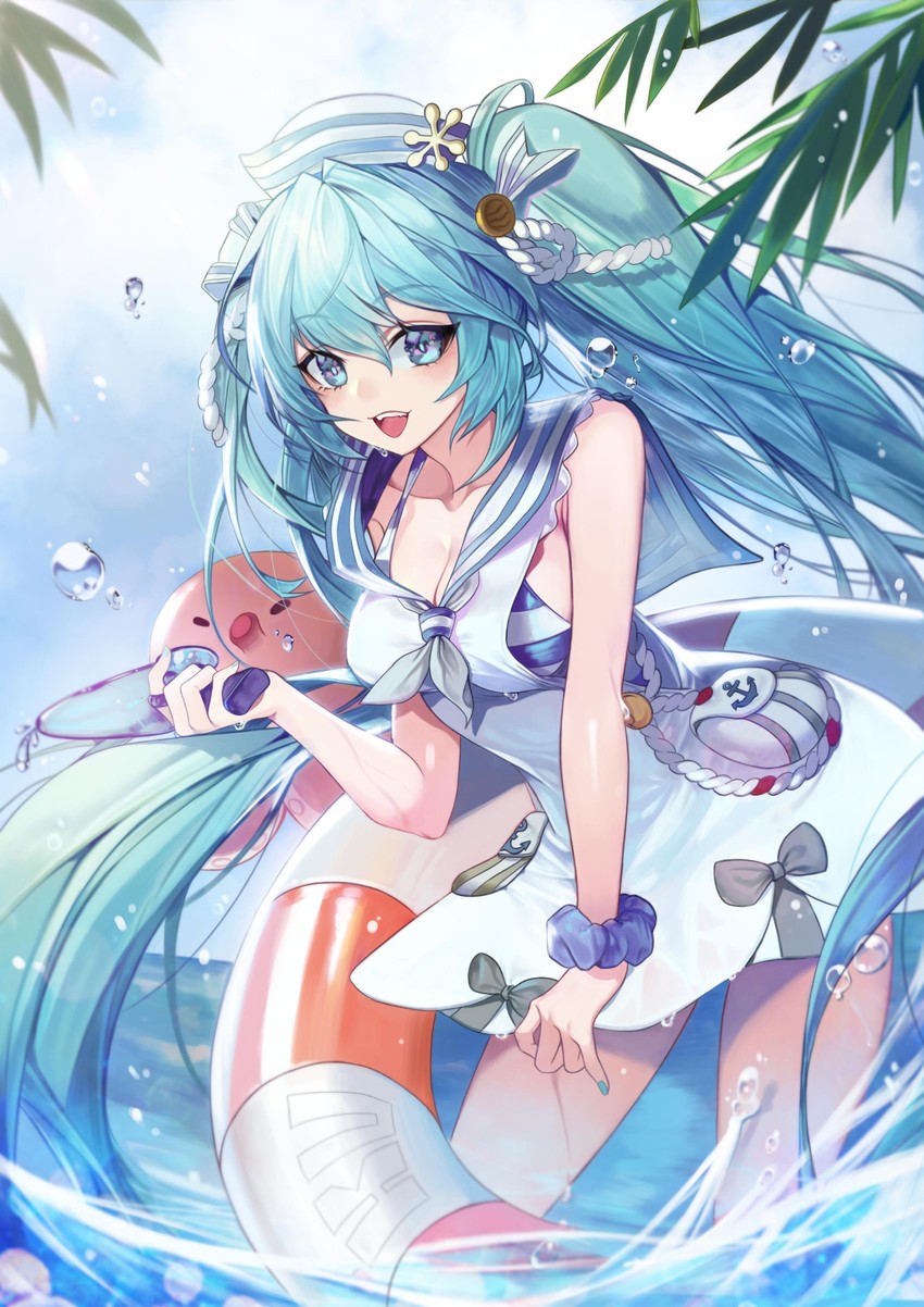 hatsune miku and natsufuku miku (vocaloid and 1 more) drawn by chicken_(dalg-idalg)
