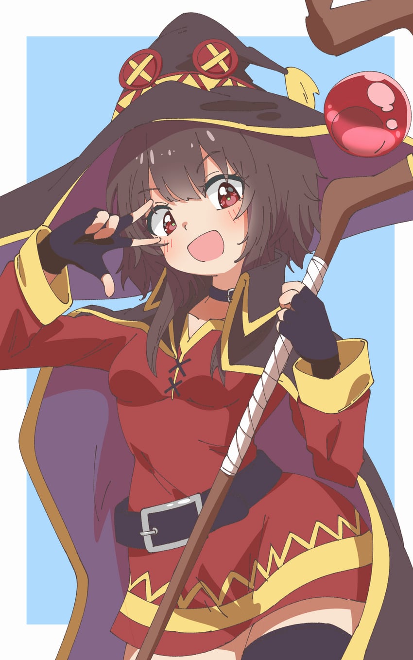 megumin (kono subarashii sekai ni shukufuku wo!) drawn by greeeenmodoki2