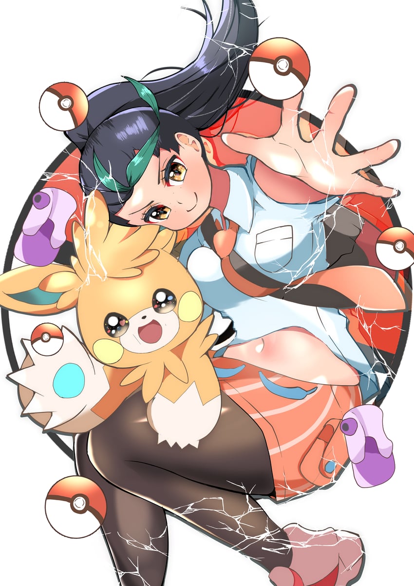 nemona and pawmot (pokemon and 1 more) drawn by carrot_summer