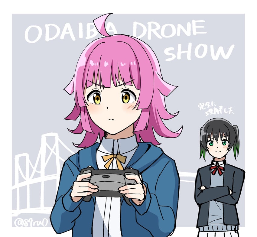 takasaki yu and tennoji rina (love live! and 1 more) drawn by 89ru0