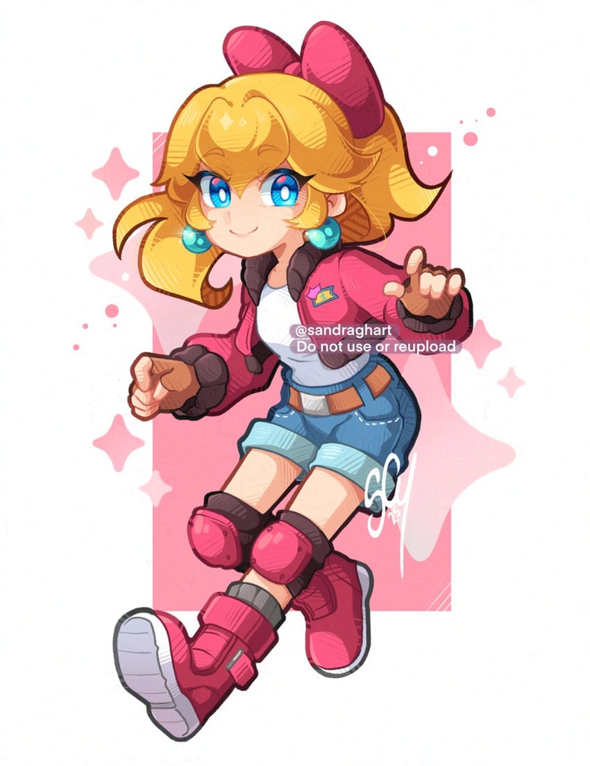 princess peach (mario and 2 more) drawn by sandragh