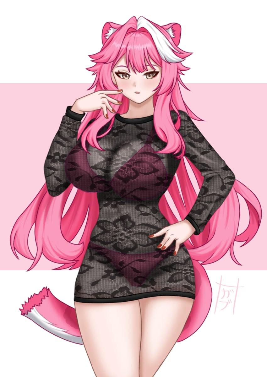raora panthera (hololive and 1 more) drawn by majin_gabuu