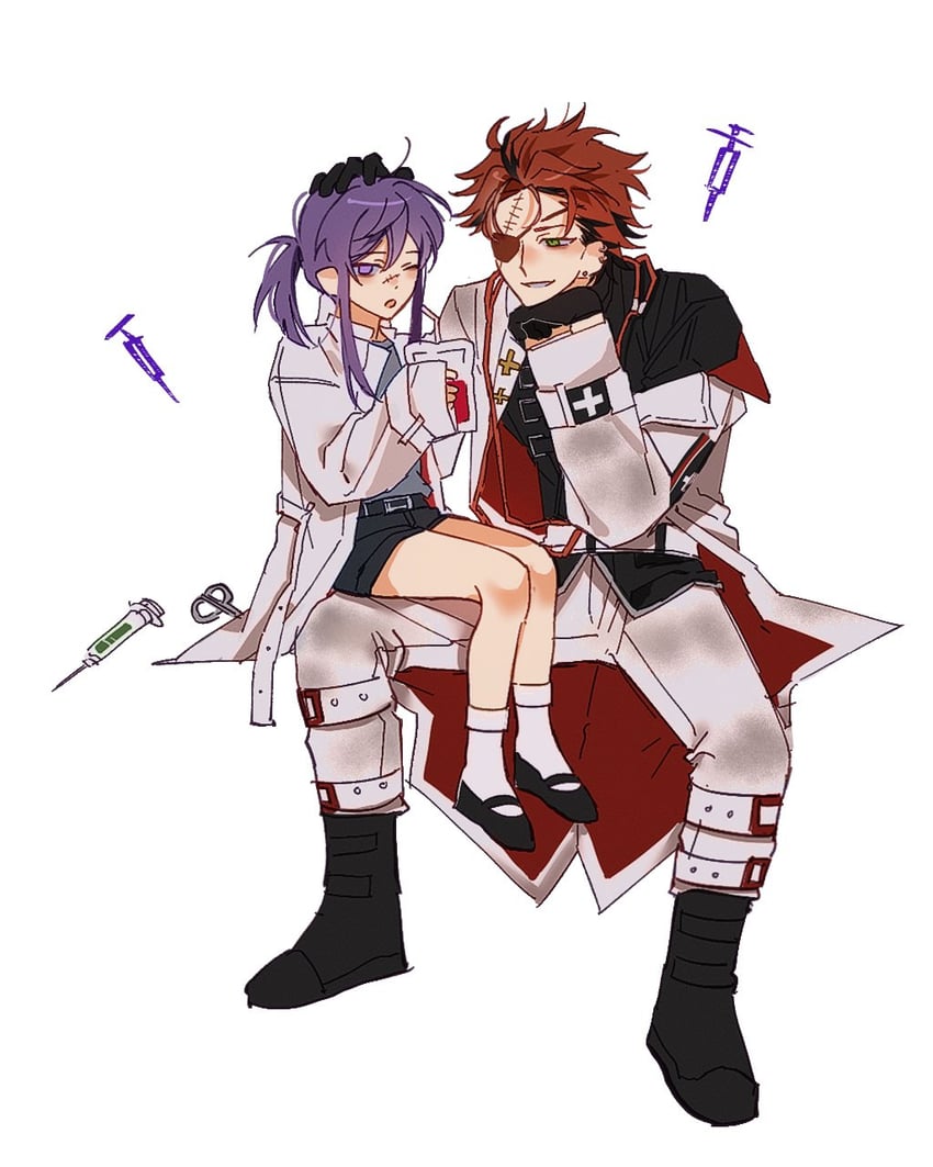 kanzaki souma and kiryu kuro (ensemble stars!) drawn by cabbagesmaster