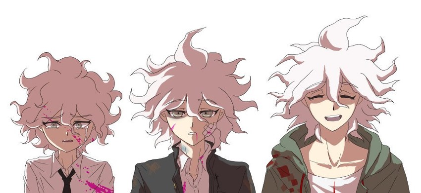 komaeda nagito (danganronpa and 1 more) drawn by yandr4hope