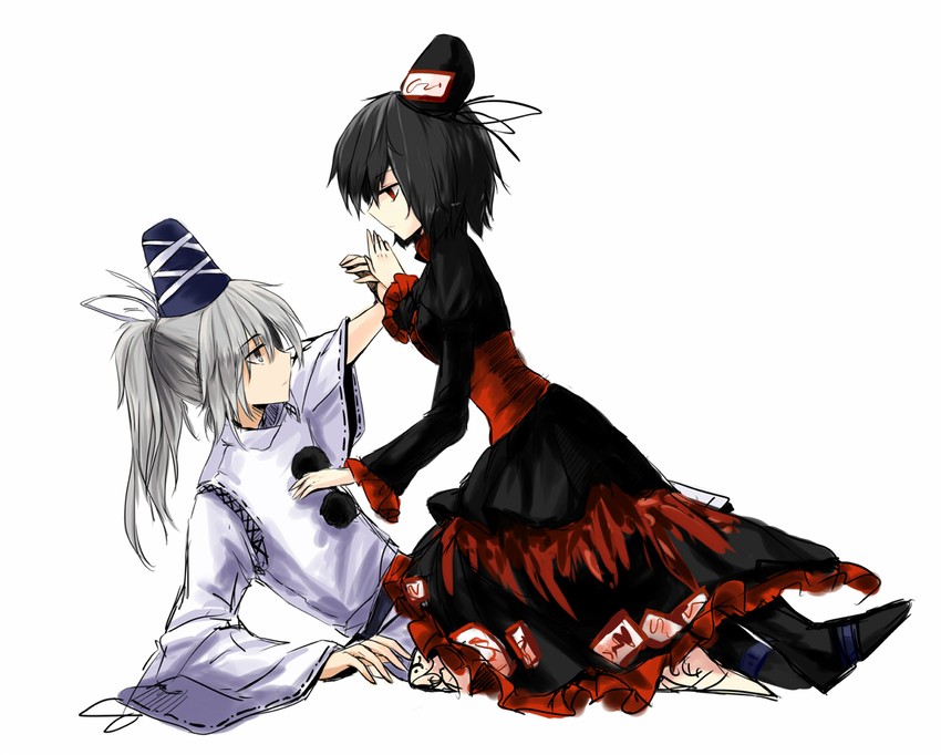 mononobe no futo and soga no tojiko (touhou) drawn by hug_(yourhug)