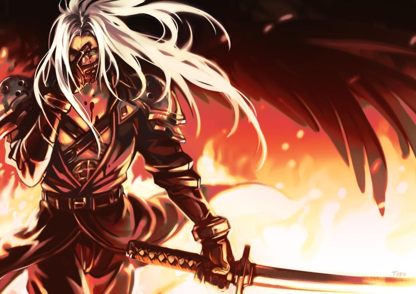 sephiroth (final fantasy and 1 more) drawn by optionaltypo