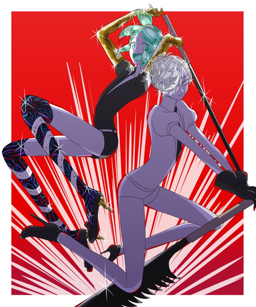 phosphophyllite and antarcticite (houseki no kuni) drawn by yagi_hara