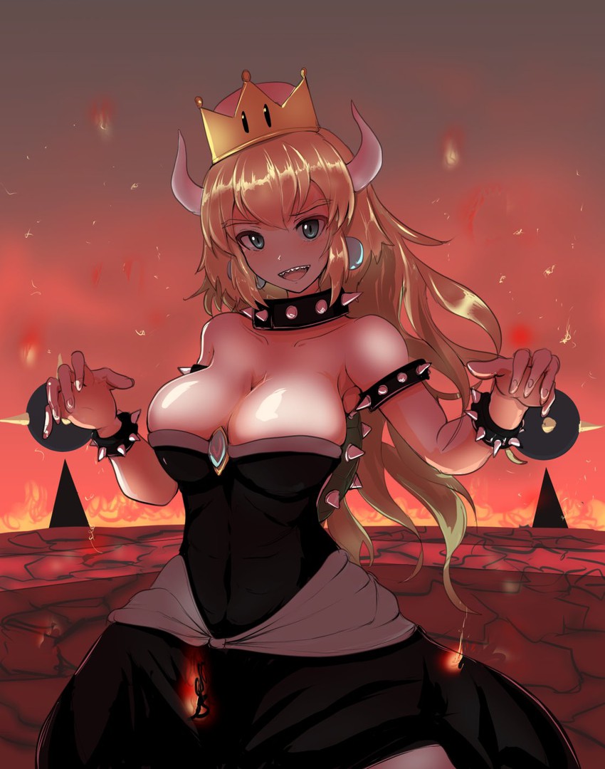 bowsette (mario and 2 more) drawn by take_(trude1945oneetyan)