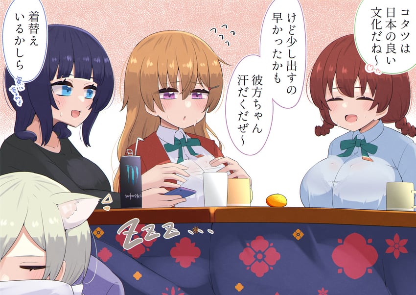 emma verde, asaka karin, konoe kanata, and mia taylor (love live! and 1 more) drawn by kooei