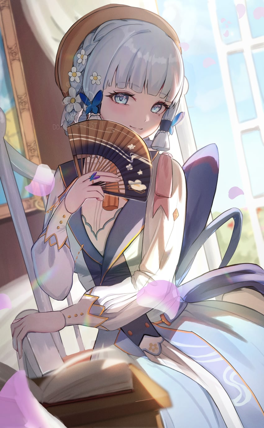 kamisato ayaka (genshin impact) drawn by sazanami_(re_n_rentaro)