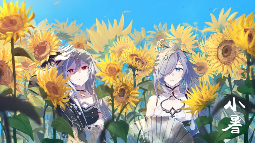 fu hua and herrscher of sentience (honkai and 1 more) drawn by arsum0731