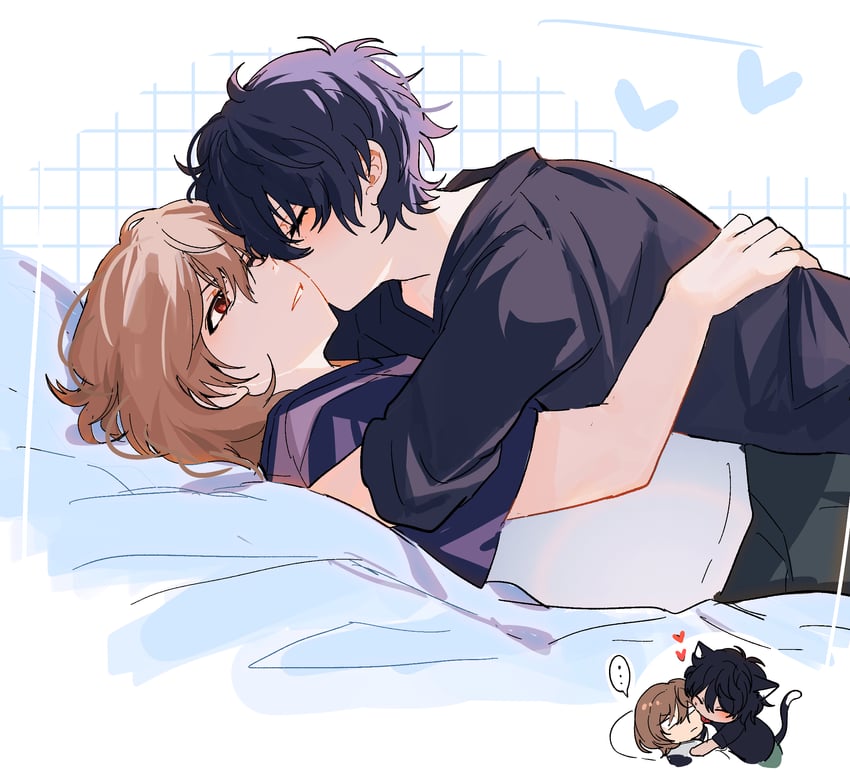 amamiya ren and akechi gorou (persona and 1 more) drawn by fsmaichobpeg0