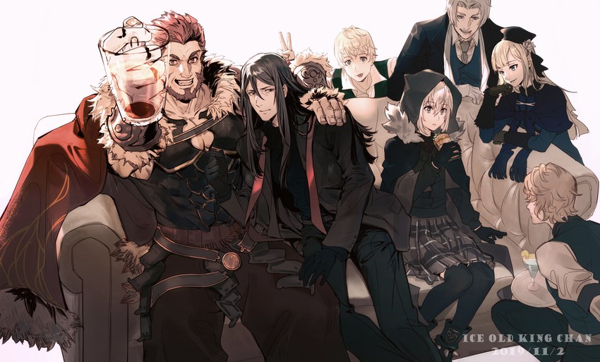 iskandar, waver velvet, reines el-melloi archisorte, lord el-melloi ii, gray, and 3 more (fate and 2 more) drawn by yunhongming