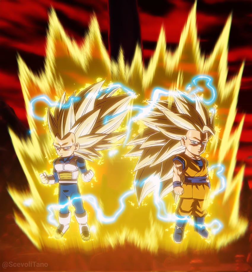 son goku and vegeta (dragon ball and 1 more) drawn by merik_(merimo)